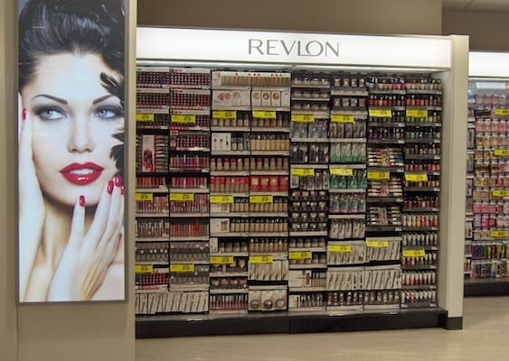 Revlon cosmetics display