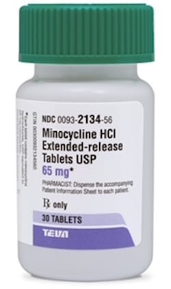 Teva minocycline HCl ER tablets