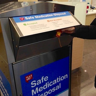 Walgreens drug disposal kiosk