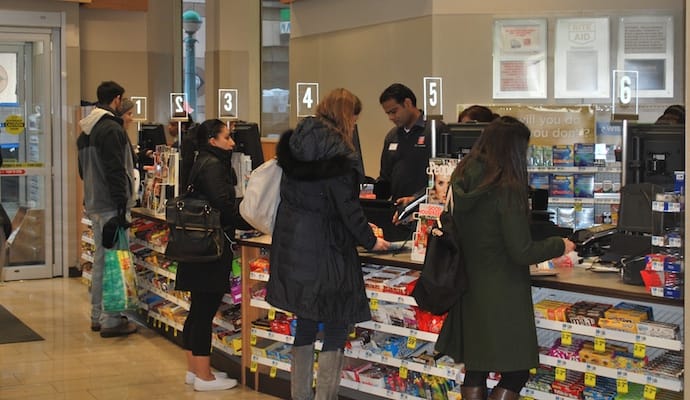 shoppers at checkout_Rite Aid 50th Street