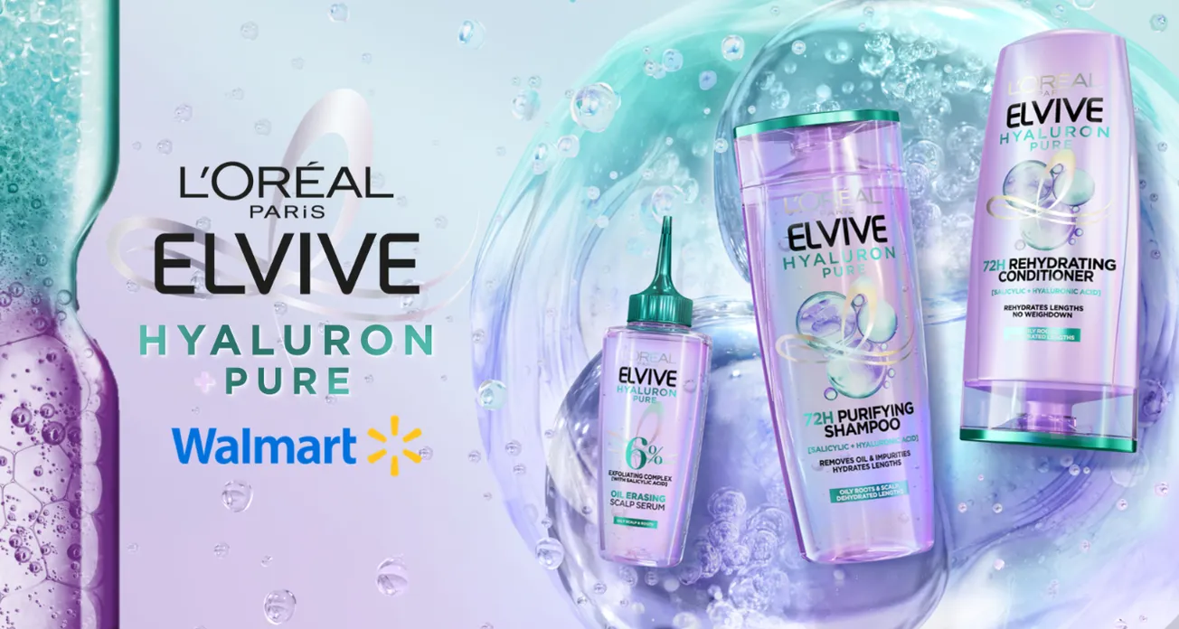 L’Oréal Paris launches new Elvive Hyaluron + Pure Collection at Walmart