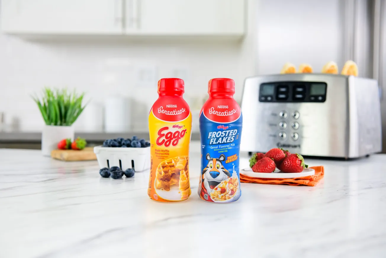 New milk beverages from Nestlé taste like Frosted Flakes and Eggo waffles