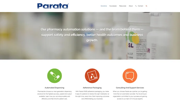 Parata Systems goes live with new website