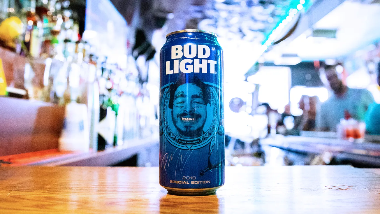 Post Malone debuts custom Bud Light cans