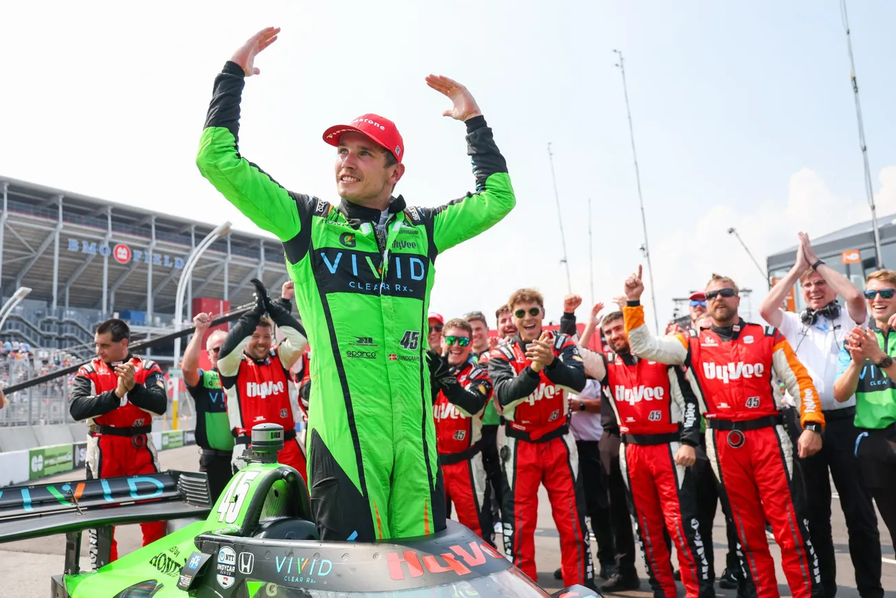 Hy-Vee’s No. 45 Vivid Clear Rx Honda wins at the Honda Indy Toronto