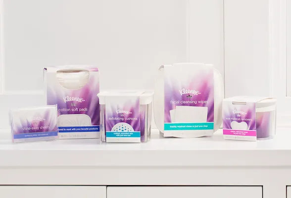 Kleenex brings Facial Cleansing line to e-tailers