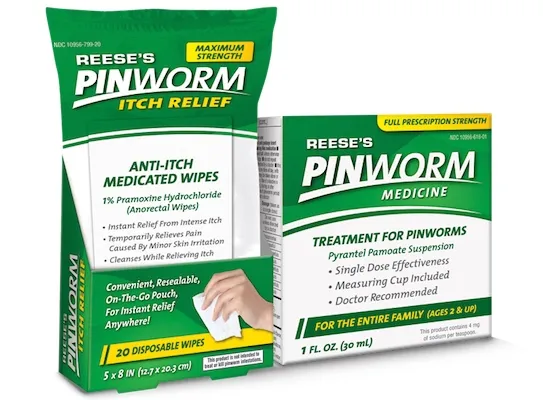 Reese introduces Pinworm Itch Relief Wipes