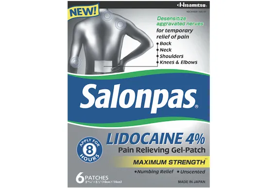 Salonpas rolls out lidocaine gel patch