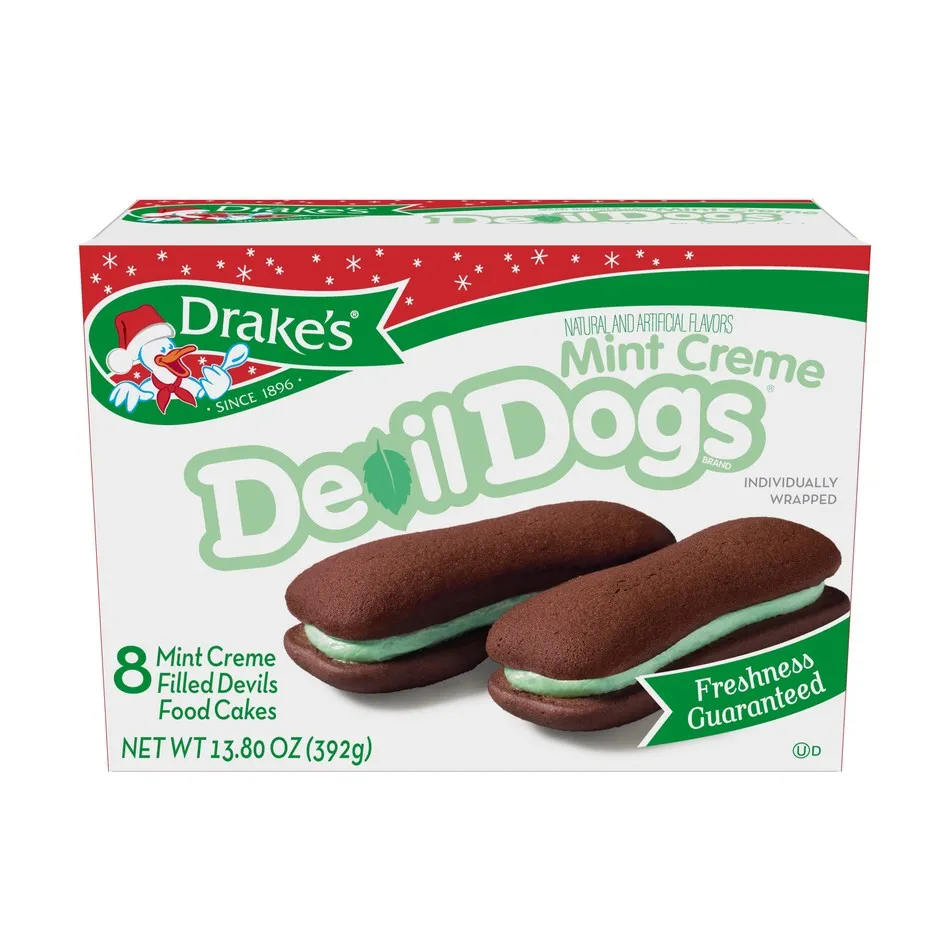 Drake’s rolls out Christmas Mint Creme Devil Dogs