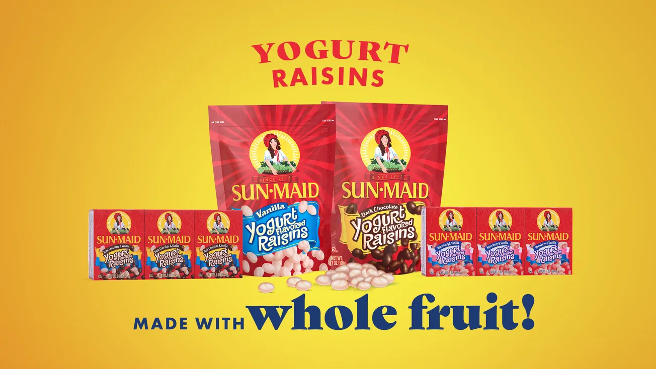 Sun-Maid revamps its Yogurt Covered Raisins to better appeal to millennials