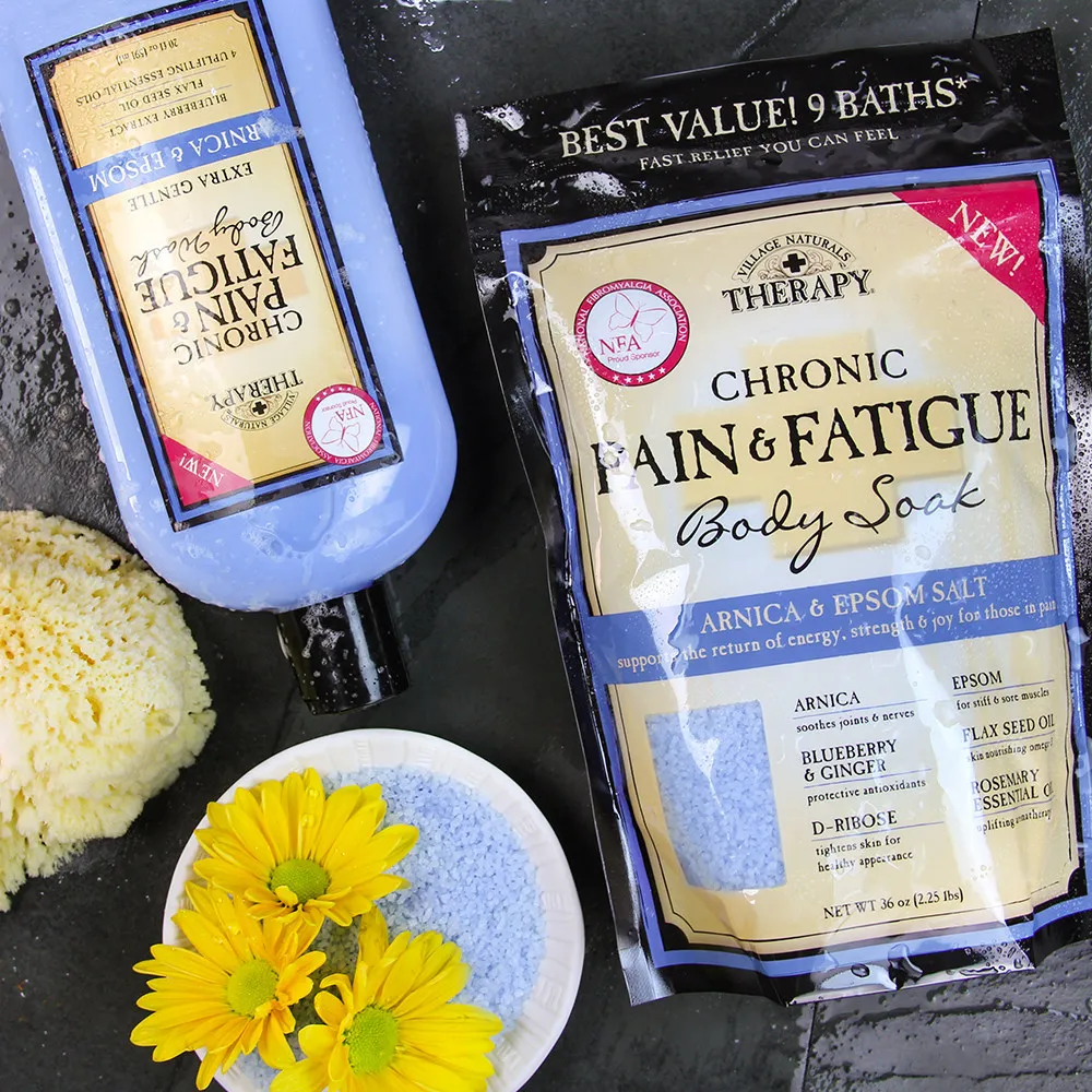 Village Naturals Therapy intros  Chronic Pain & Fatigue Soak and Body Wash