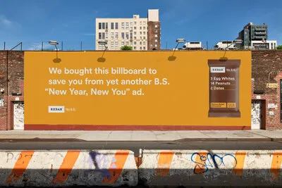 RXBAR challenges 'New Year, New You' in new billboard campaign