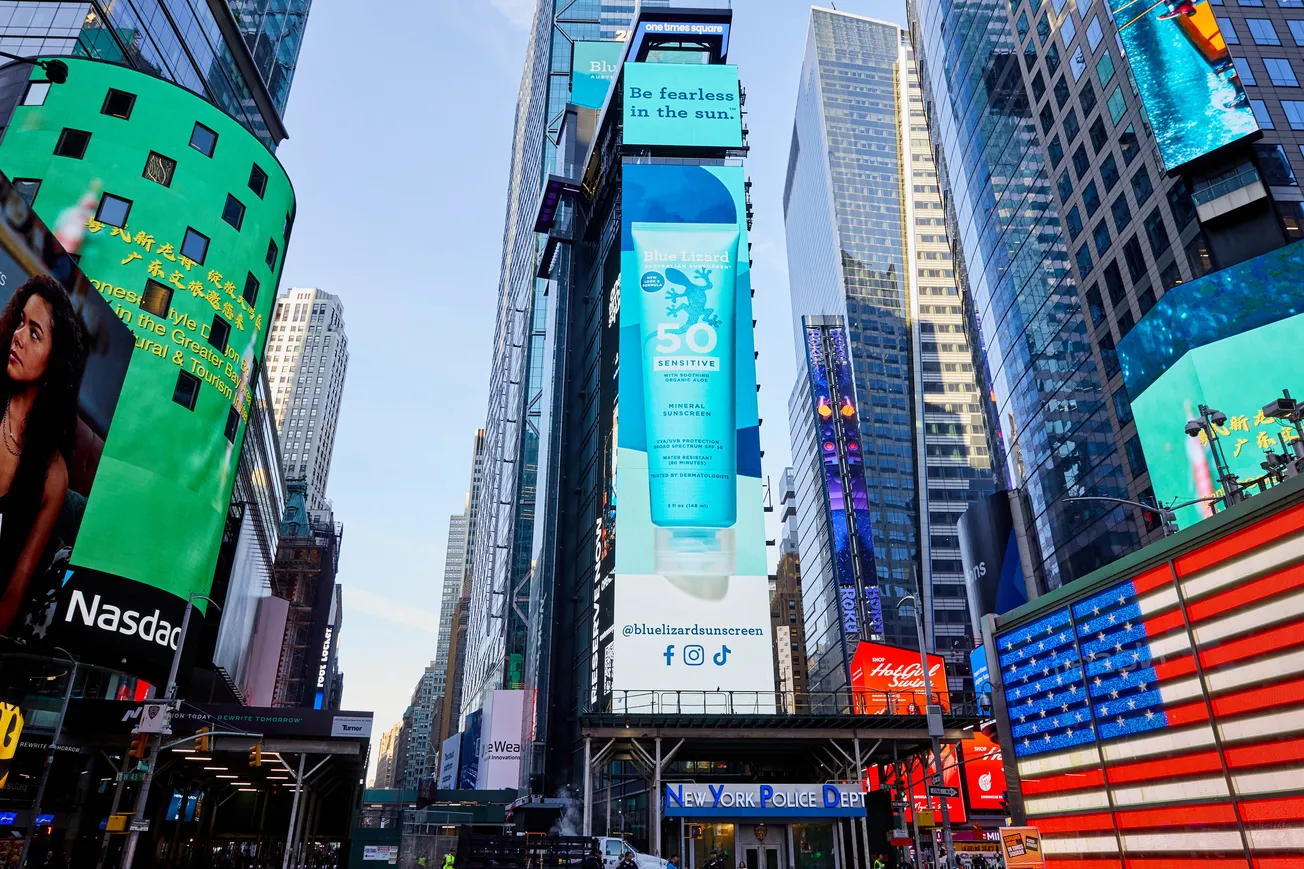 Revance unveils Blue Lizard Australian Sunscreen Times Square billboard to celebrate National Sunscreen Day