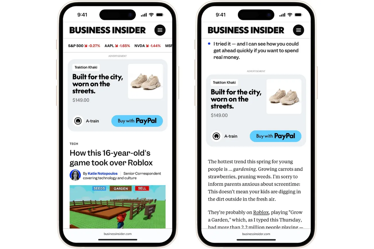 PayPal unveils storefront ads to power shoppable experiences
