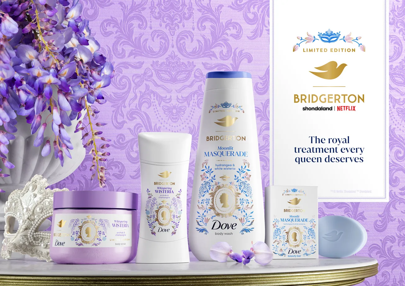 Dove teams up with Bridgerton - from Netflix and Shondaland to roll out limited edition collection