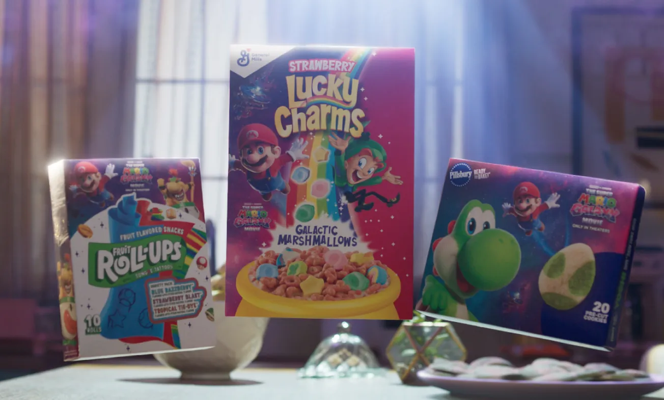 General Mills brings the entire family together with new The Super Mario Galaxy movie themed foods